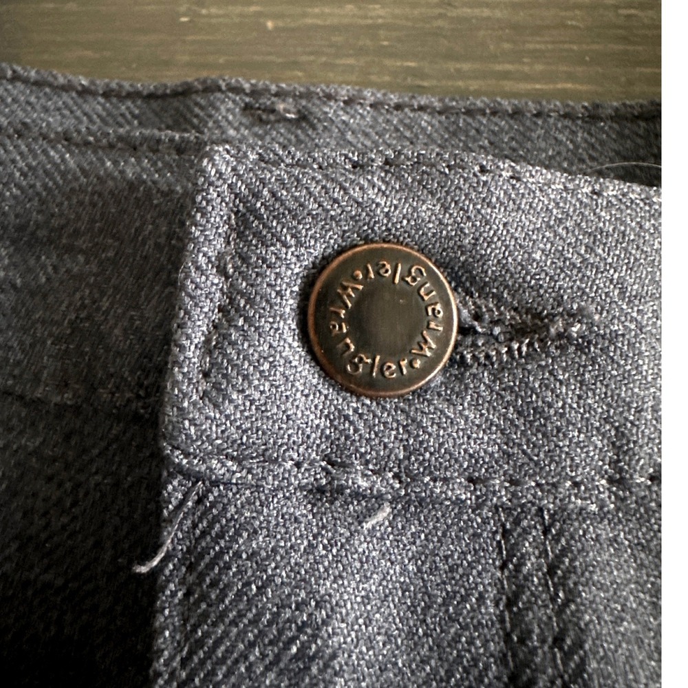 VTG Wrangler 82HY Gray Flat Front Cowboy Dress Pants Polyester Men's Size 42x30 - Picture 3 of 9